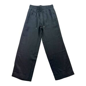 Shannalee Wide Leg Black Linen drawstring Pants Size Medium